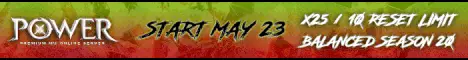 POWER MU SEASON 20, X25 -  START MAY 23 Banner