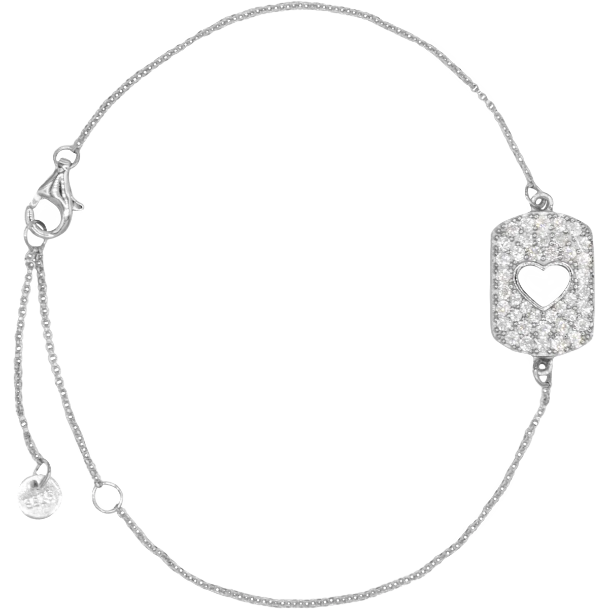 Jacques Lemans Bracelet "Heart" Sterling Silver with Cubic Zirconia