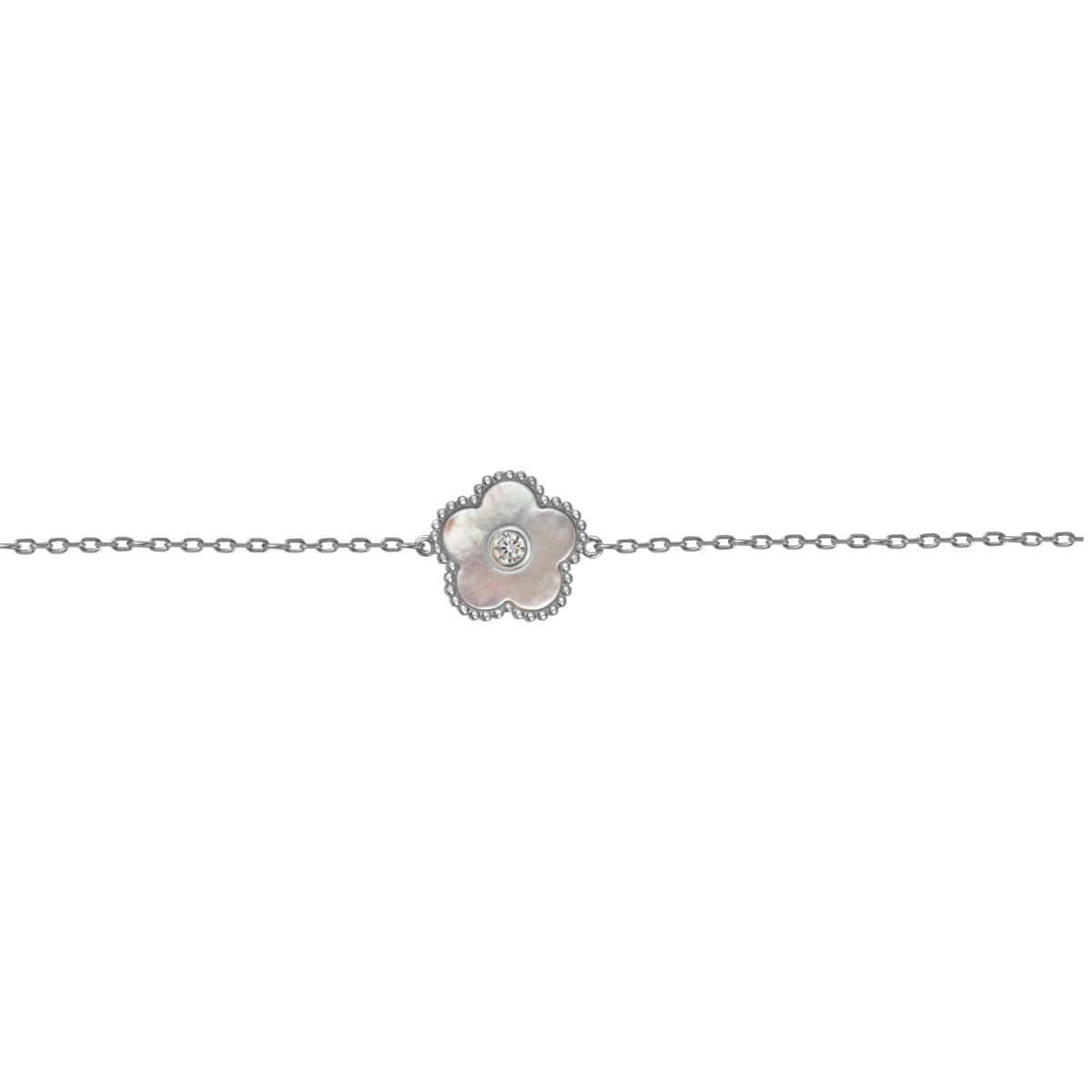 Jacques Lemans Bracelet "Flower" Sterling Silver with mother-of-pearl/Cubic