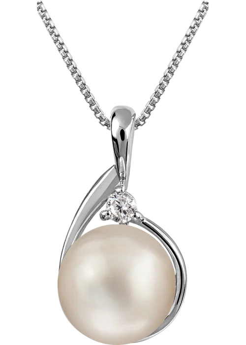 Jacques Lemans Necklace Sterling Silver with Pearl