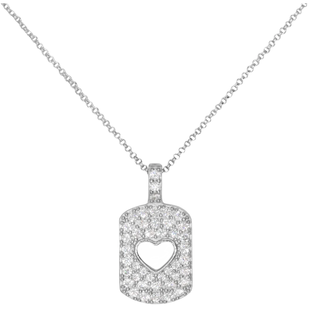 Jacques Lemans Necklace "Heart" Sterling Silver with Cubic Zirconia