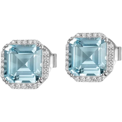 Jacques Lemans Stud Earings Sterling Silver with Cubic Zirconia