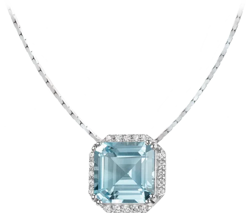 Jacques Lemans Necklace Sterling Silver with Cubic Zirconia