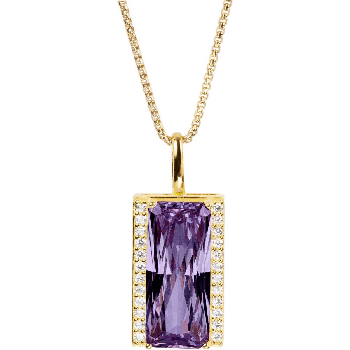 Necklace Sterling silver gold plated with Zirconia