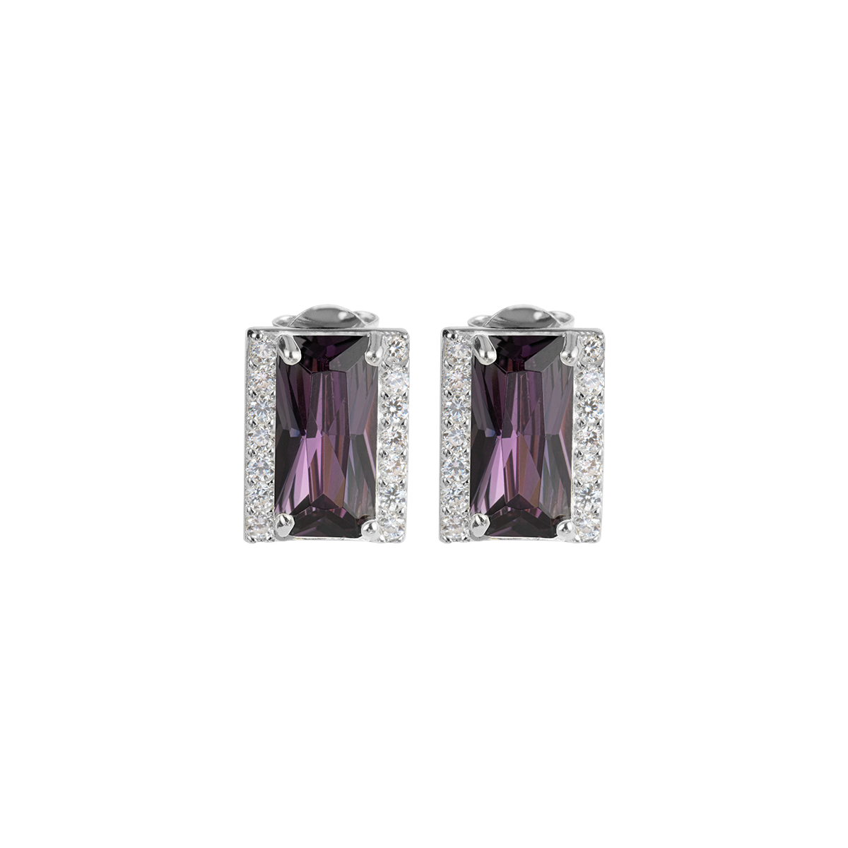 Ear stud Sterlingsilver with Zirconia