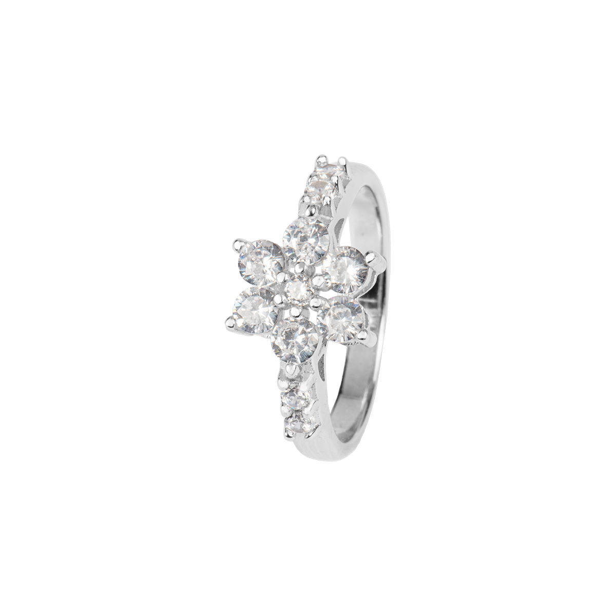 Ring "Flower" Sterling silver with Zirconia