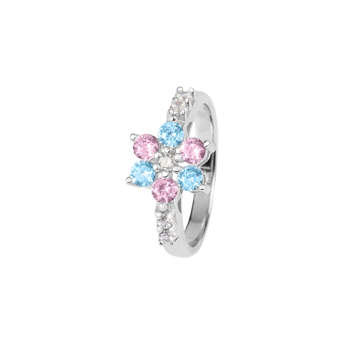 Ring "Flower" Sterling silver with Zirconia