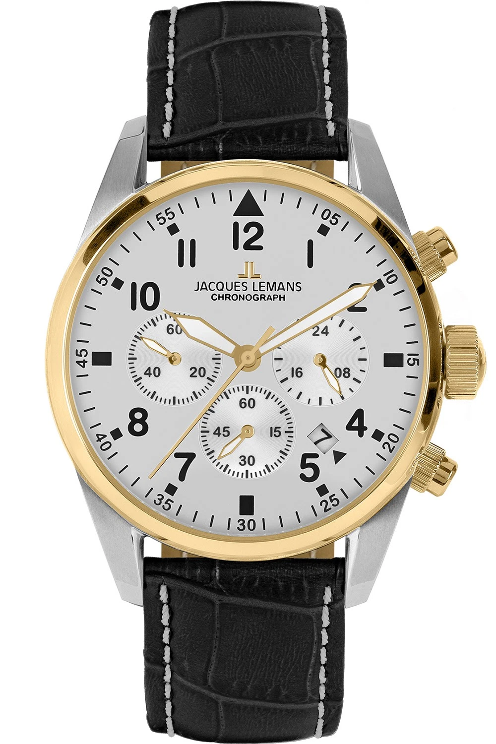 Jacques Lemans 42-2E Men's Watch Chronograph Sport Black/Two Tone