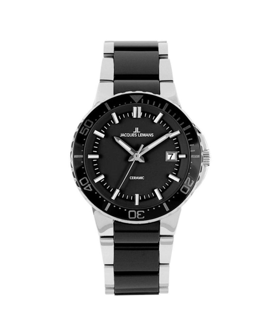 Women Classic Quartz Analog Watch JACQUES LEMANS 1-2165A Black Dial