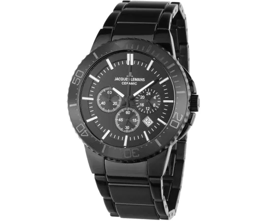 Jacques Lemans 1-2166B Colmar Ceramic Mens Chronograph 43mm 10ATM