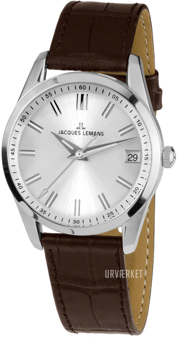 Jacques Lemans Classic Silver/Leather Ø30 mm