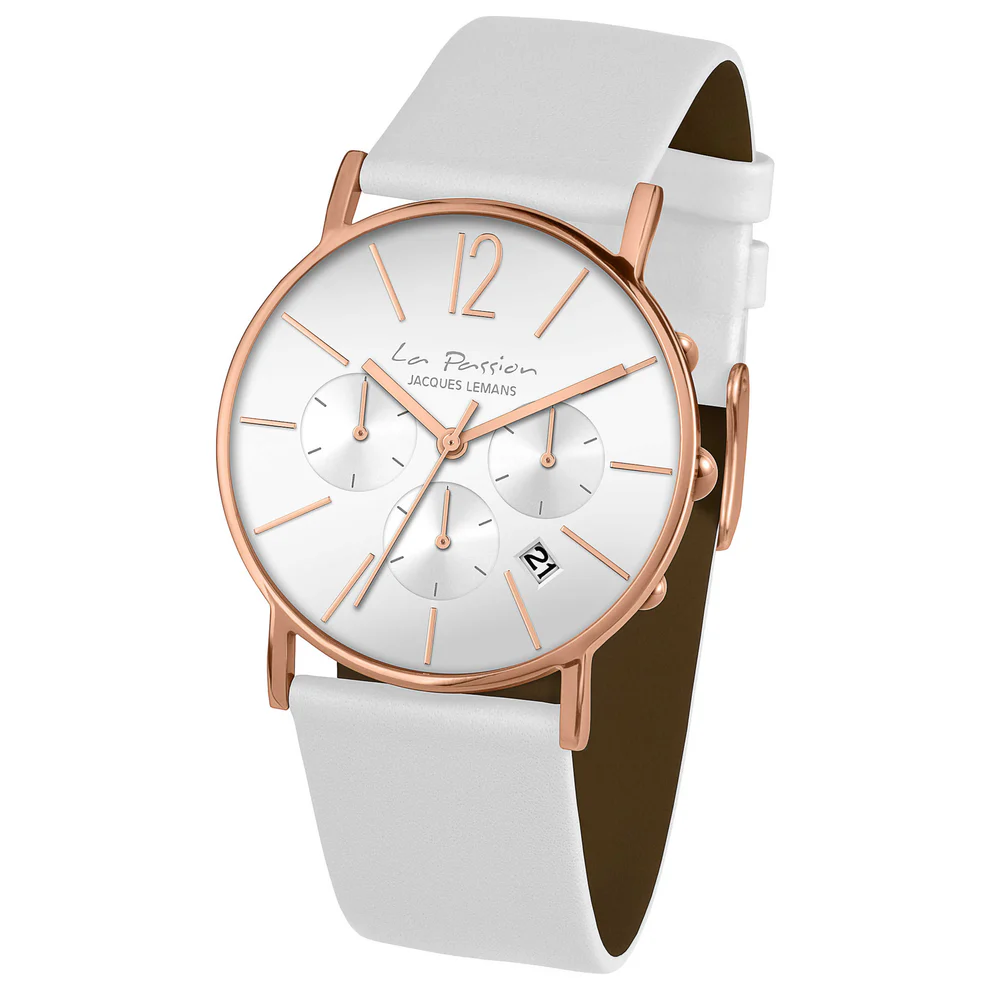 Jacques Lemans  La Passion Quartz White Dial Unisex Watch