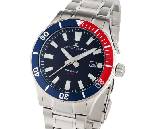 Jacques Lemans 1-2131E Hybromatic Mens Watch 42mm 10ATM