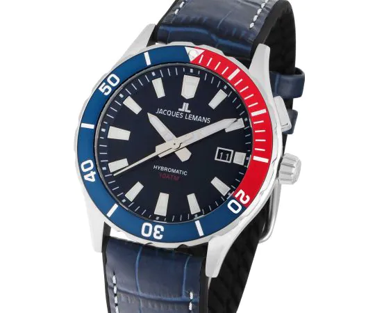 Jacques Lemans 1-2131B Hybromatic Mens Watch 43mm 10ATM