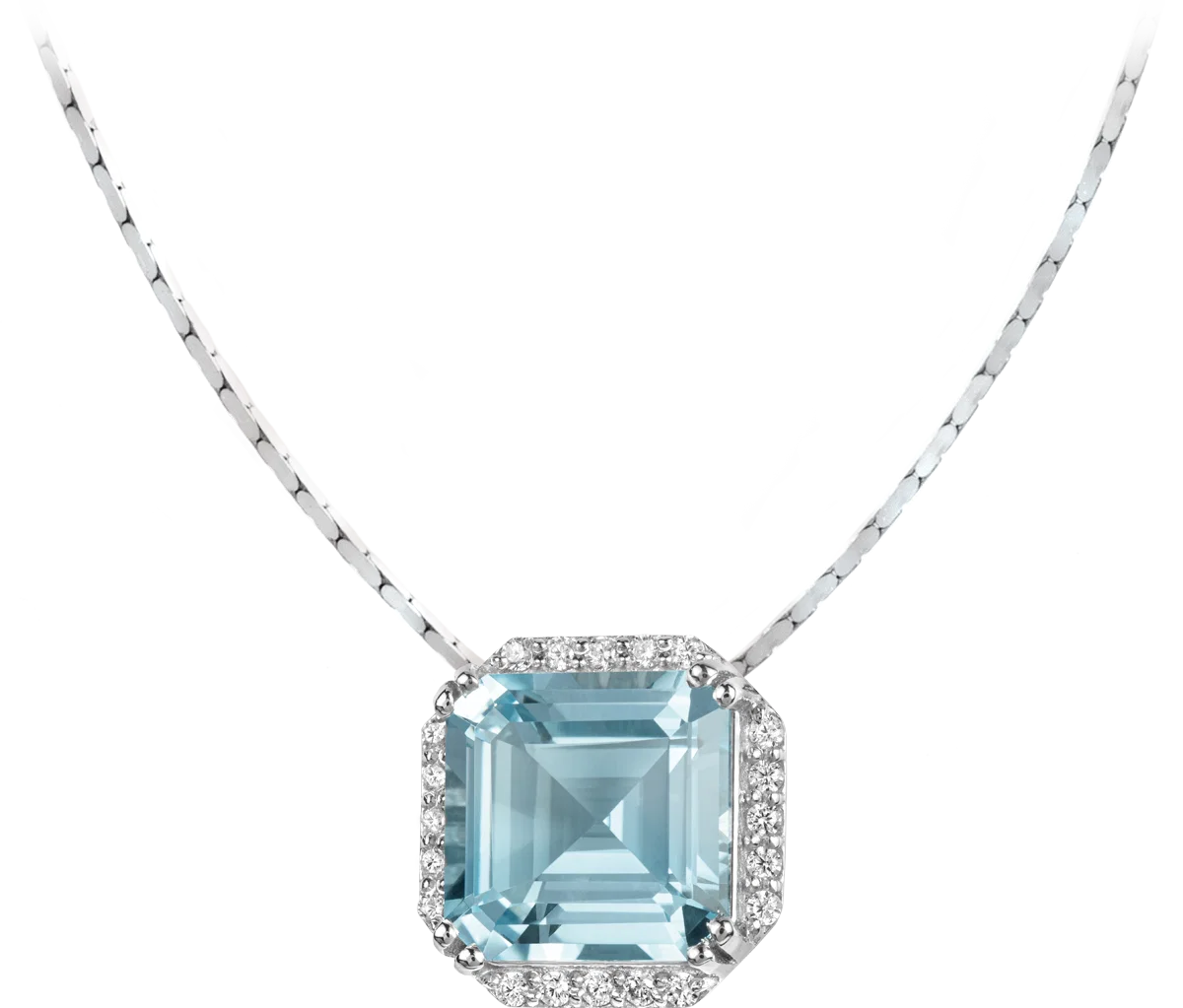 Jacques Lemans Necklace Sterling Silver with Cubic Zirconia