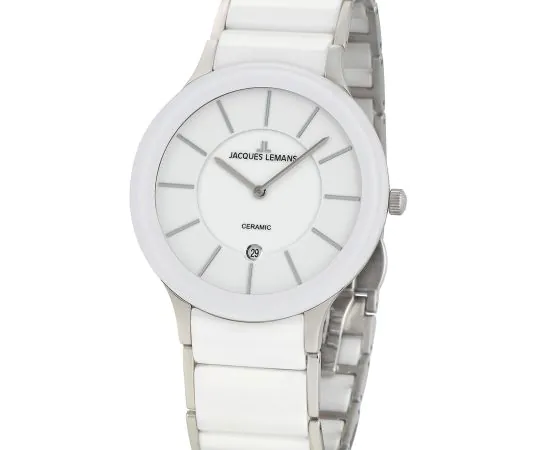 Jacques Lemans 1-1855B Dublin Ceramic Mens Watch 38mm 5 ATM