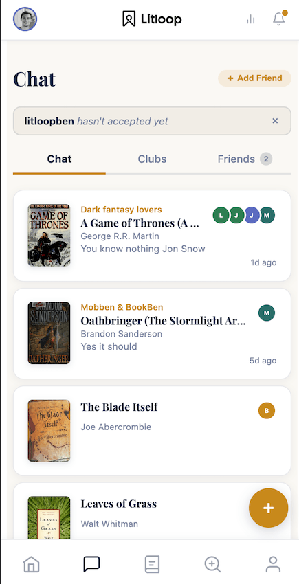 Litloop private book chat