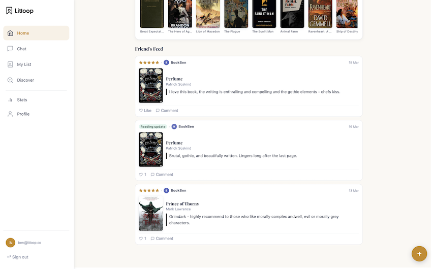 Litloop friend profile