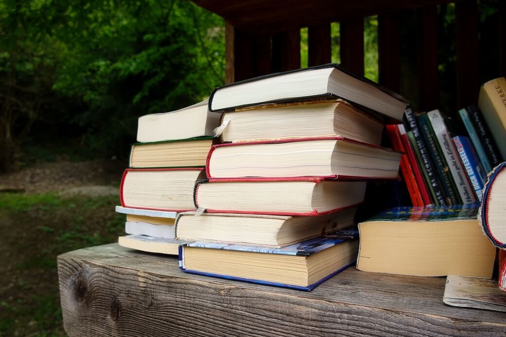 A stack of books