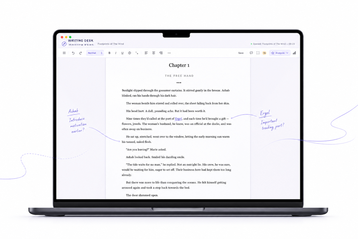 Writing Desk app screenshot