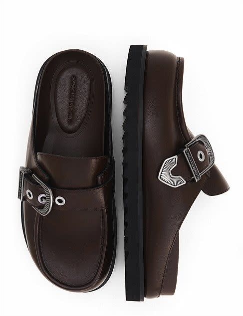 A slip-on mule