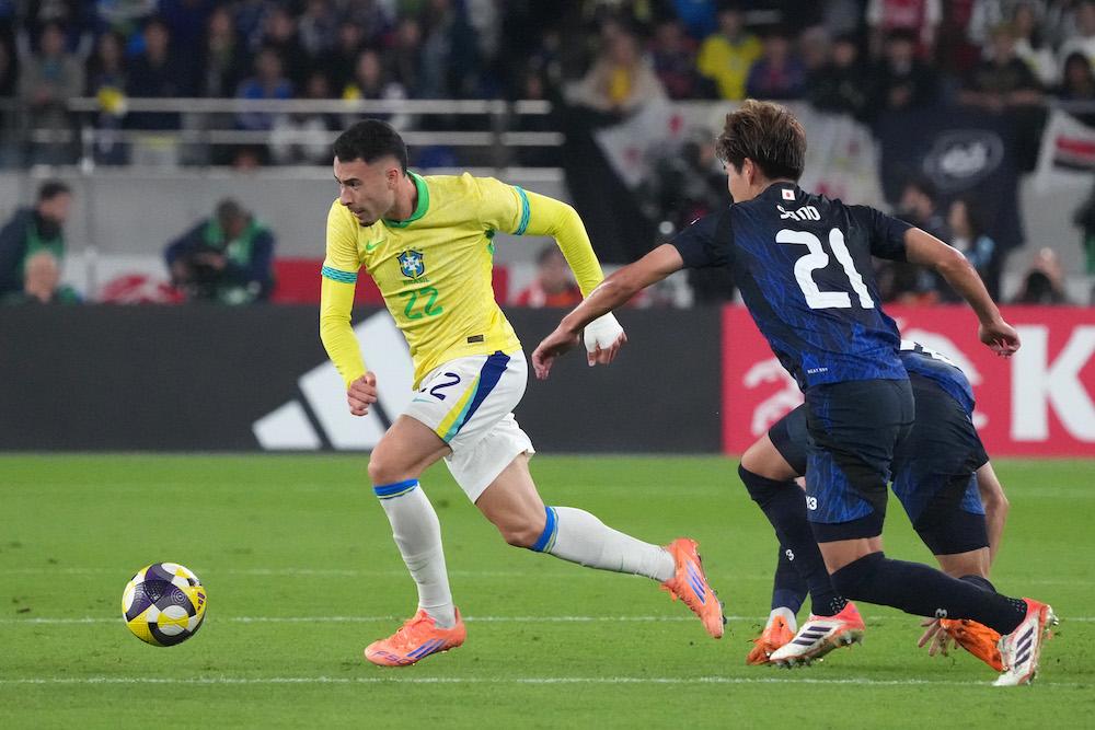 Arsenal's Martinelli scores for Brazil against Japan