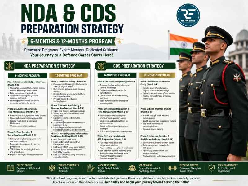 NDA & CDS Preparation Strategy | Complete 6 & 12 Months Program | Rosemary Institute