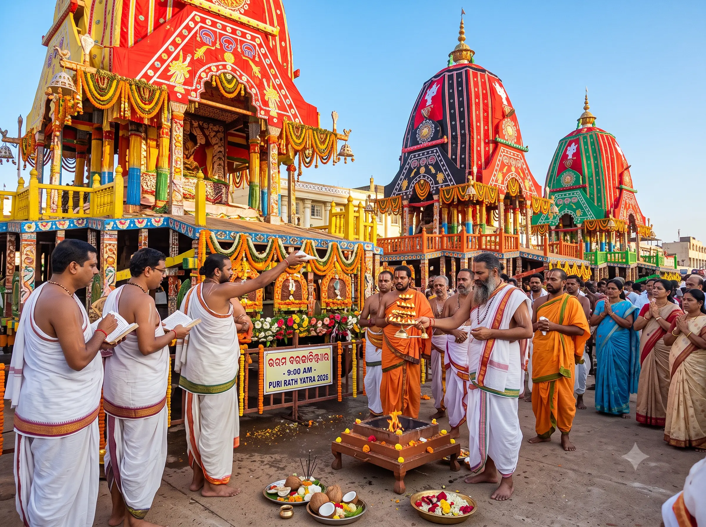 The majestic Pahandi Bije Procession of Lord Jagannath in Puri