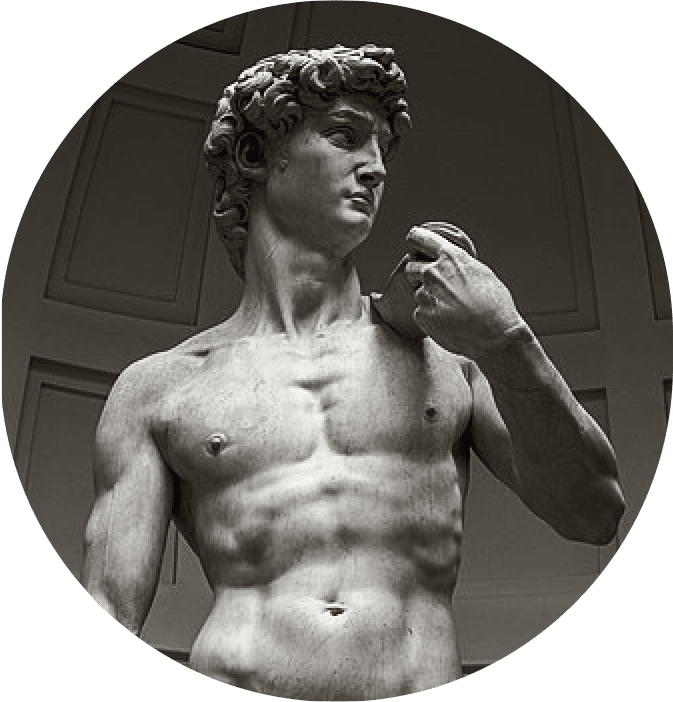 A photograph of Michaelangelo's David A photograph of Michaelangelo's David