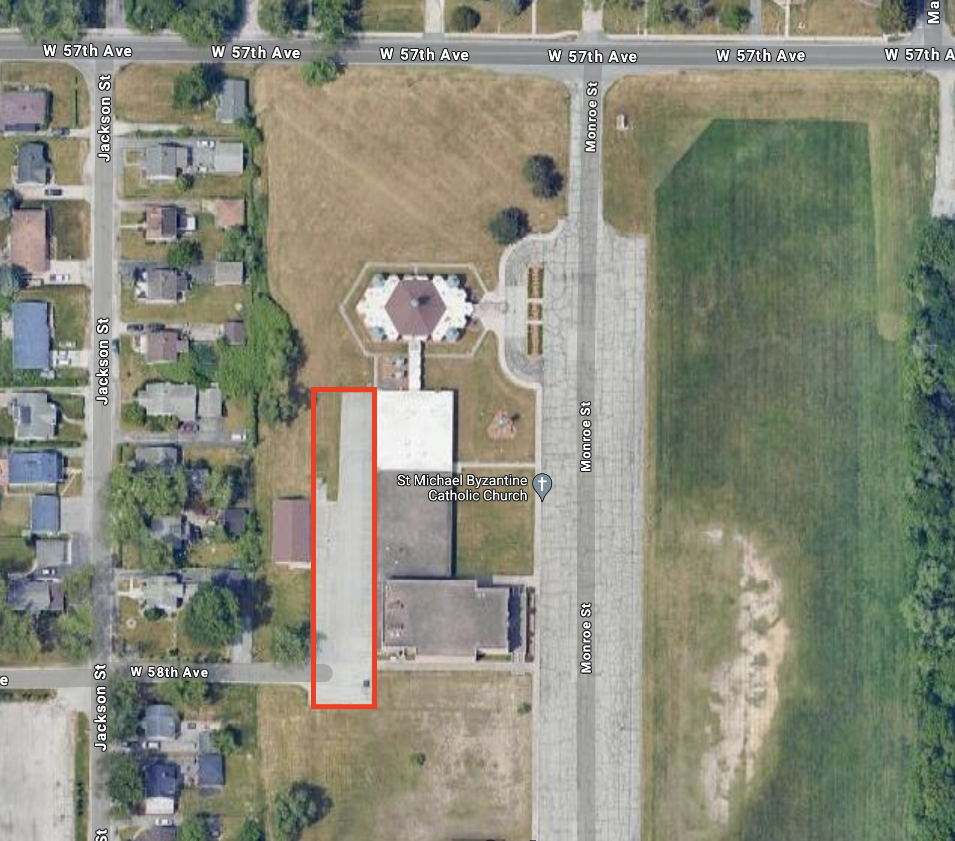 Our west-most parking lot is getting refinished.