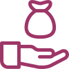 Icon of hand holding money