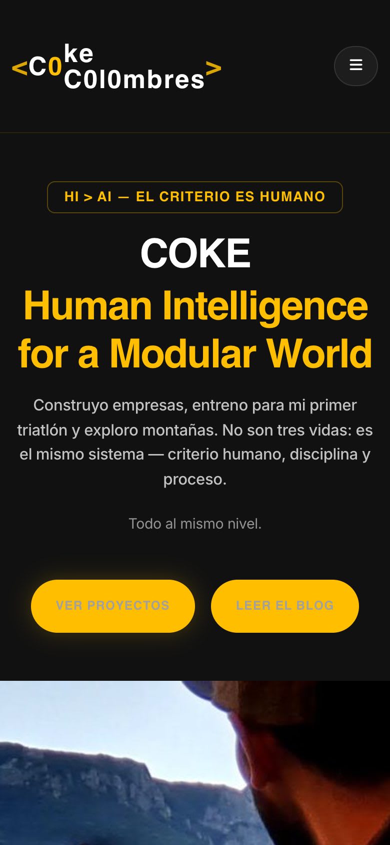 Sitio Web Personal y Portfolio — vista móvil