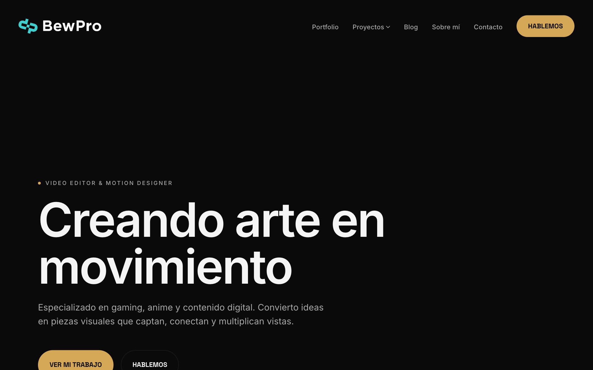 Portfolio para Editor de Video
