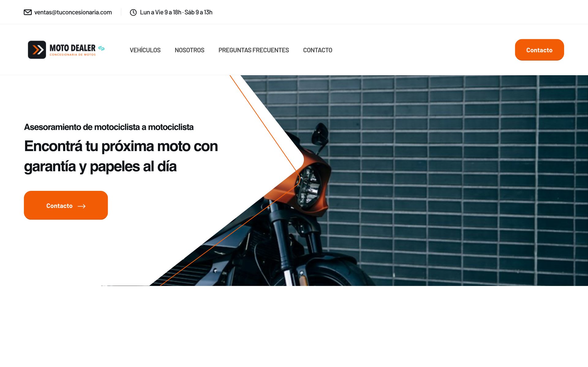 Sitio Web para Concesionaria de Motos
