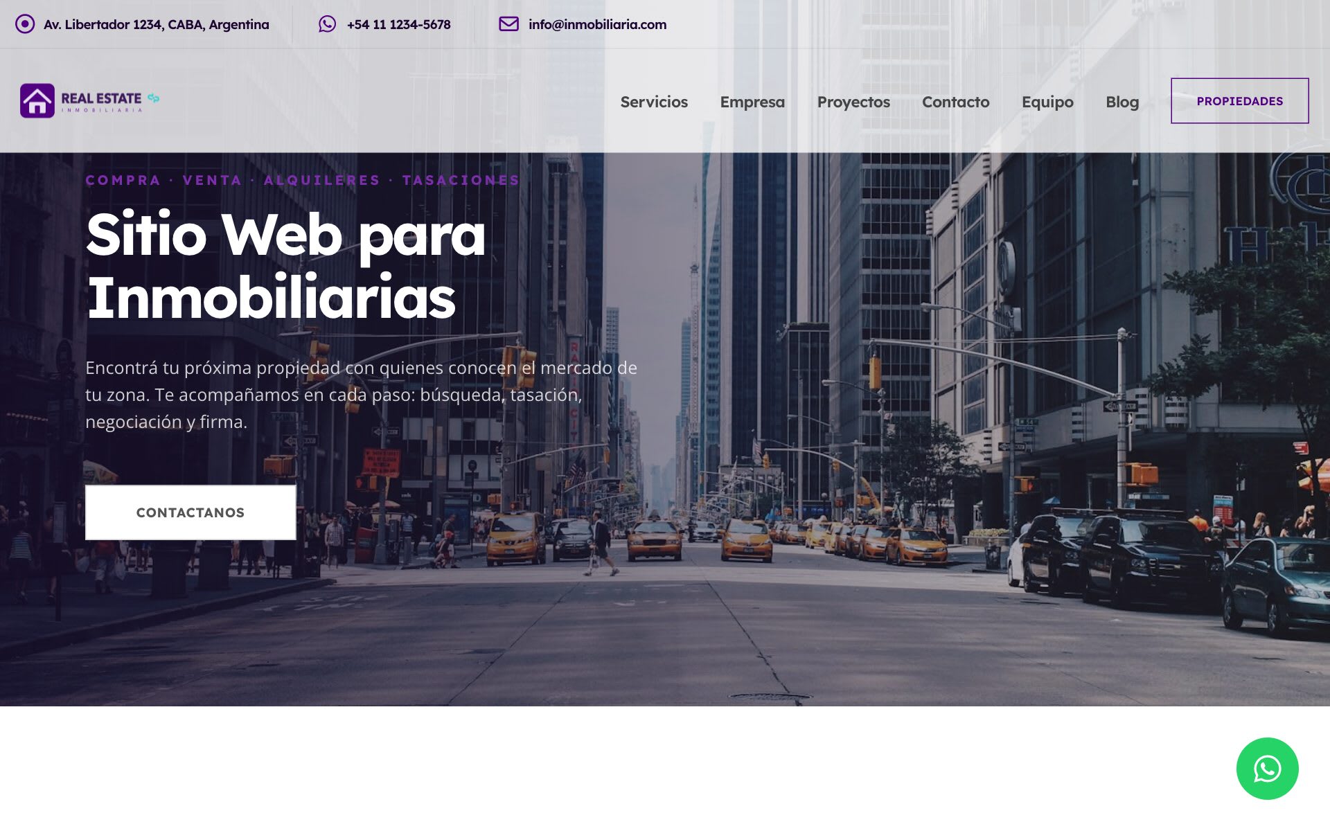 Sitio Web para Inmobiliarias