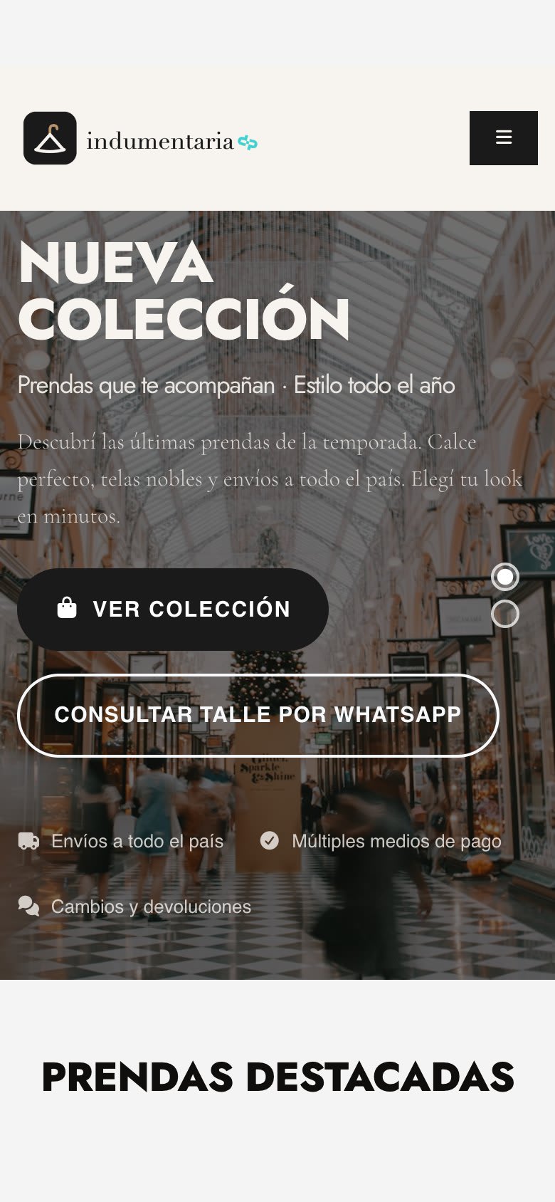 Tienda de Indumentaria móvil