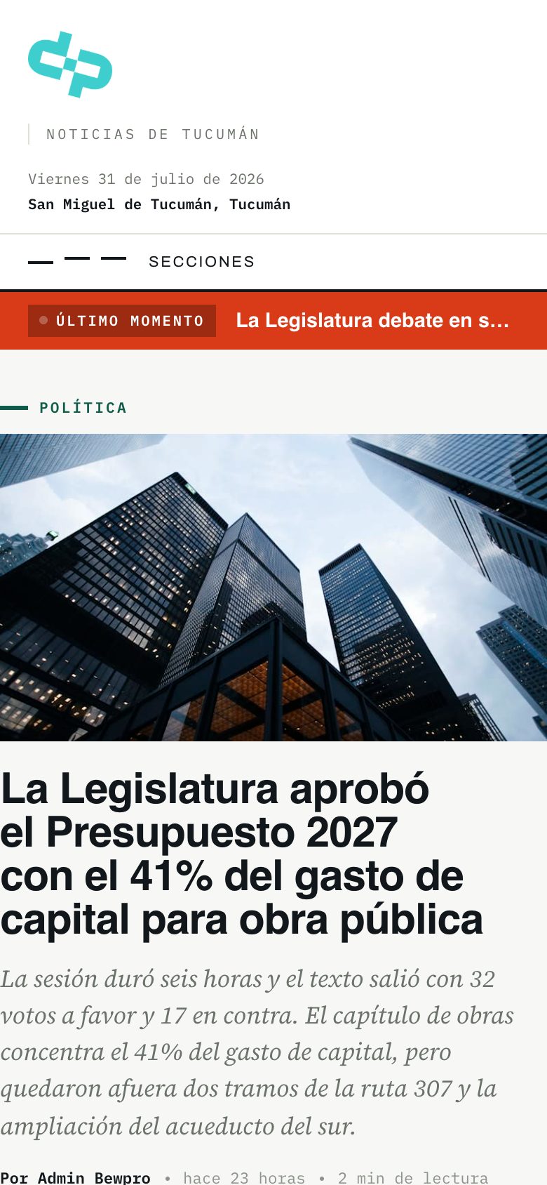 Diario y Portal de Noticias móvil