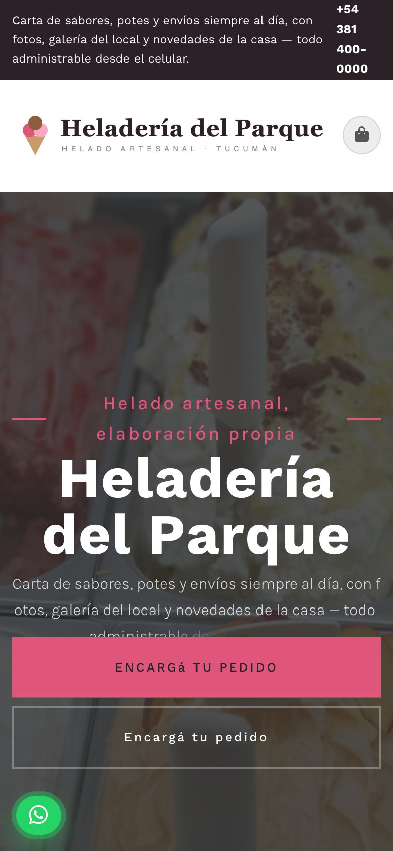 Heladería Artesanal móvil
