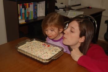 Make a wish! (We’re still learning to blow out those candles.)
