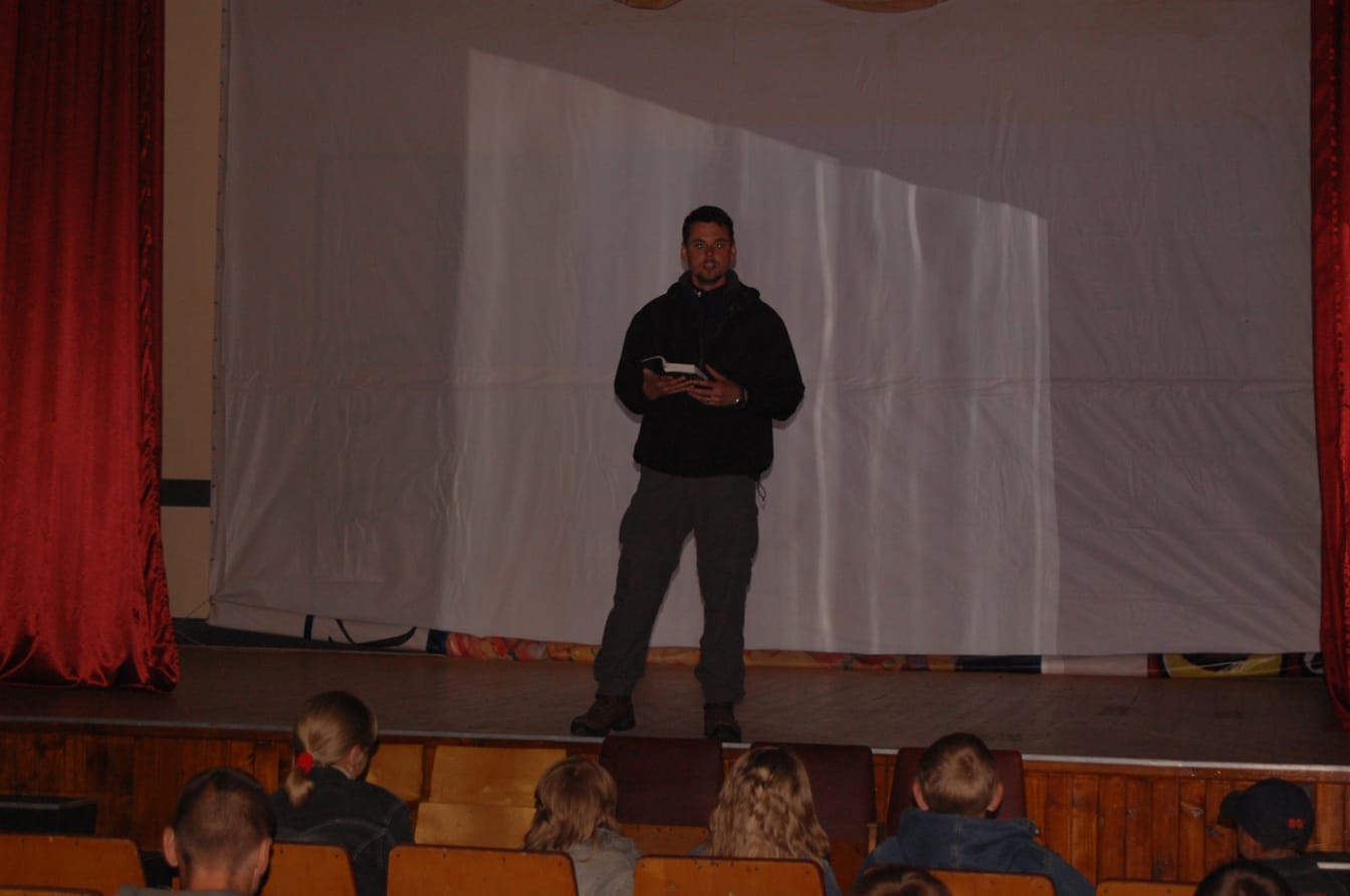 Preaching the Gospel after a film showing