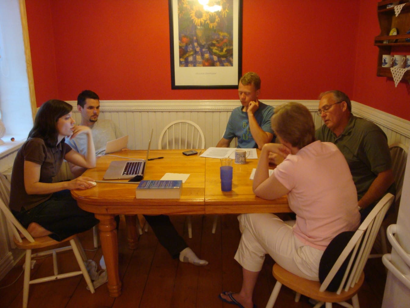 The ETO team edits our newest version of Lesson 1 from the Chronological Bible Course.