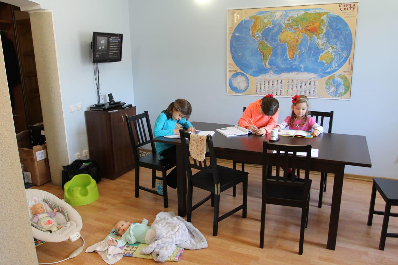 This is the first house we’ve ever had that has a dining room. Great place for family meals… or for homeschooling kiddos!