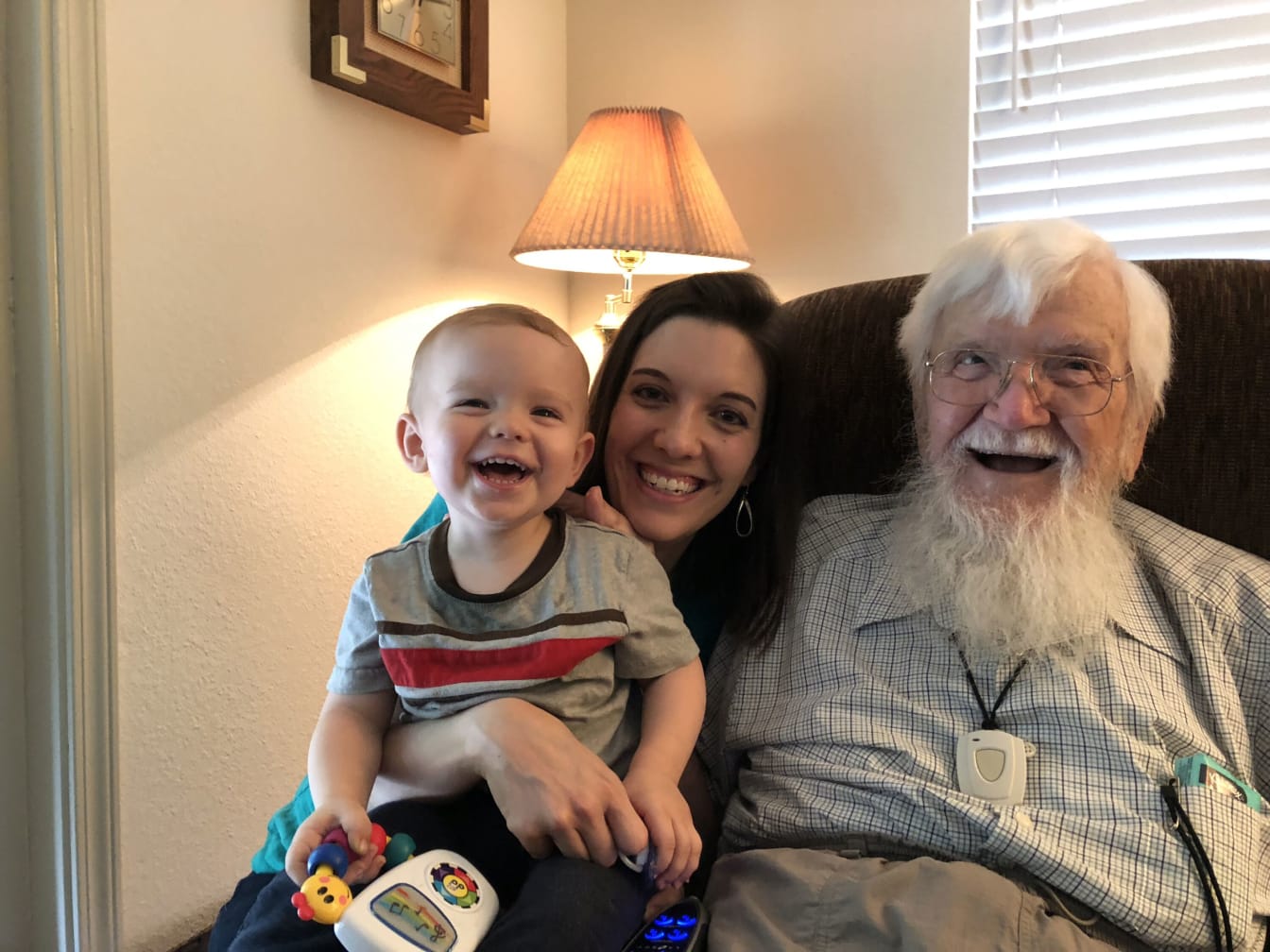 We always love visiting Kelsie’s grandparents, “Gramps” and “Ma”. Here, David gets to meet Gramps for the first time!