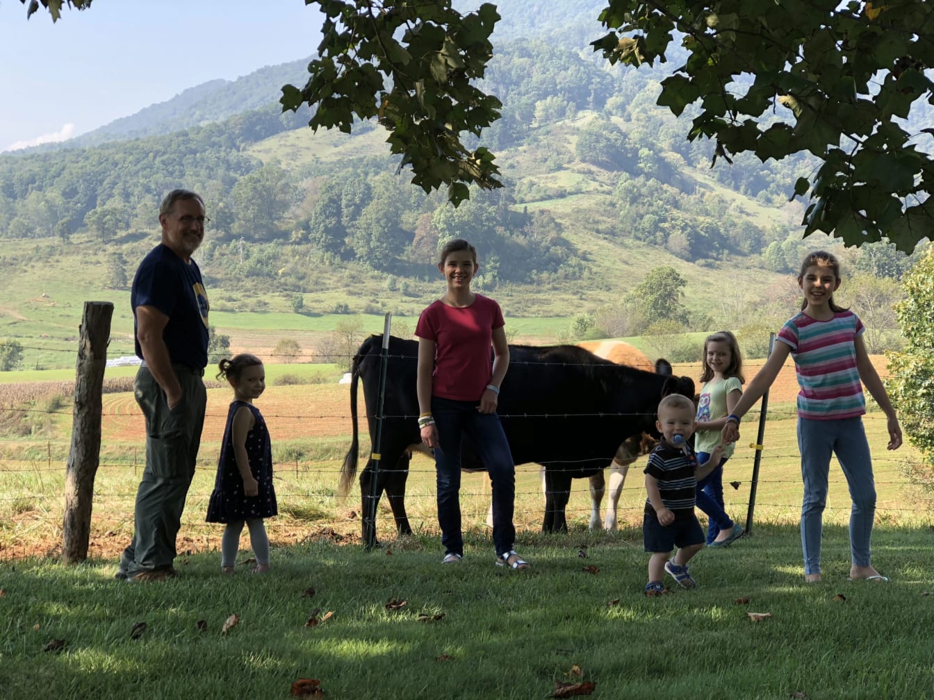Feeding the cows with Uncle Ben. What could be more fun?