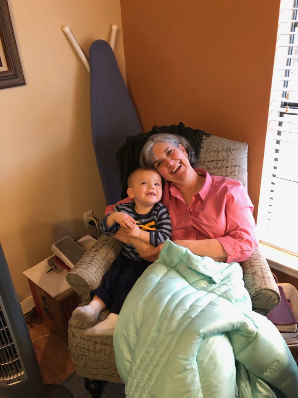 Getting some snuggle time with Baba