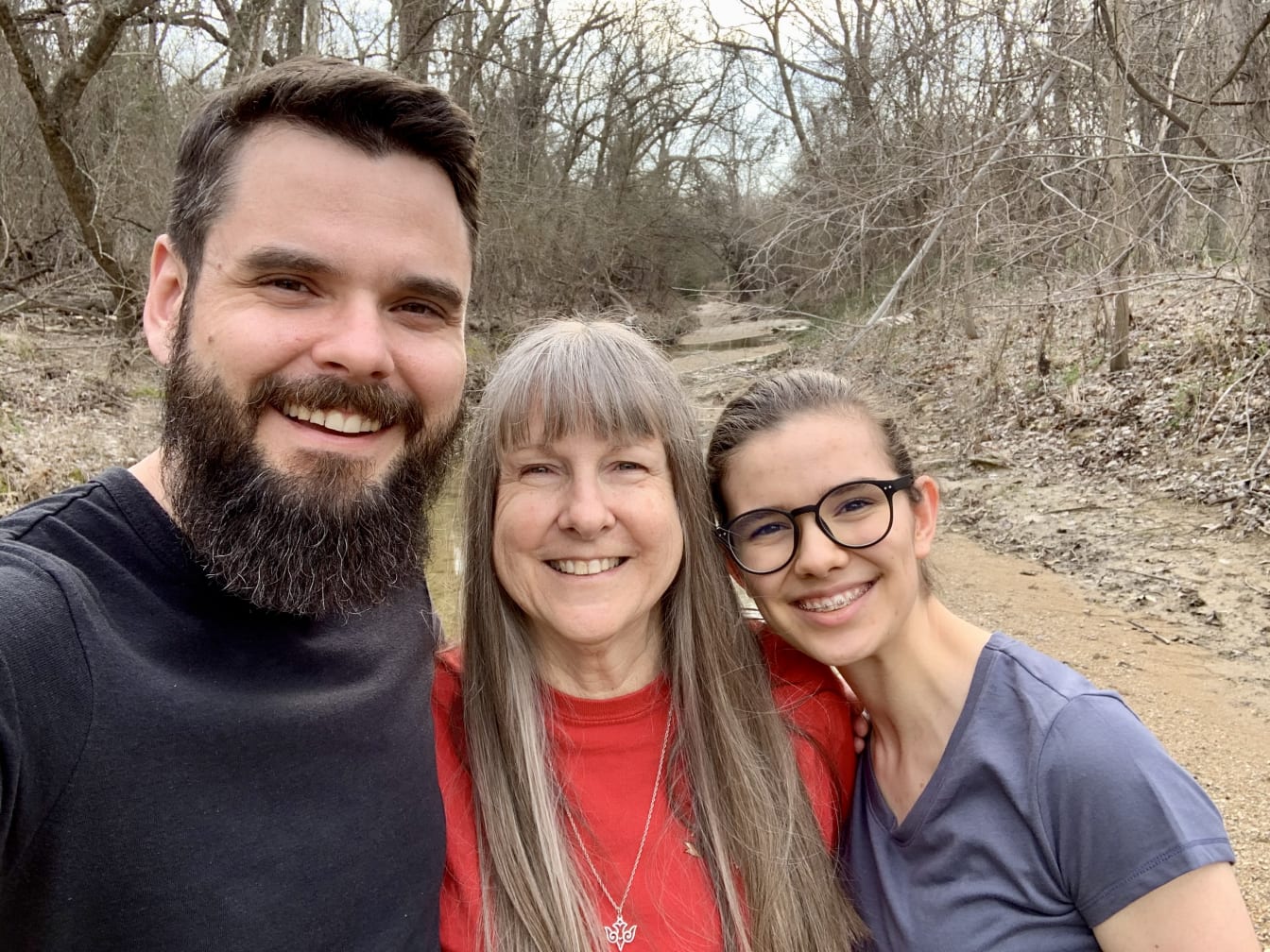 Mom is an outside girl for sure, and we enjoyed our walks with her in the creek!
