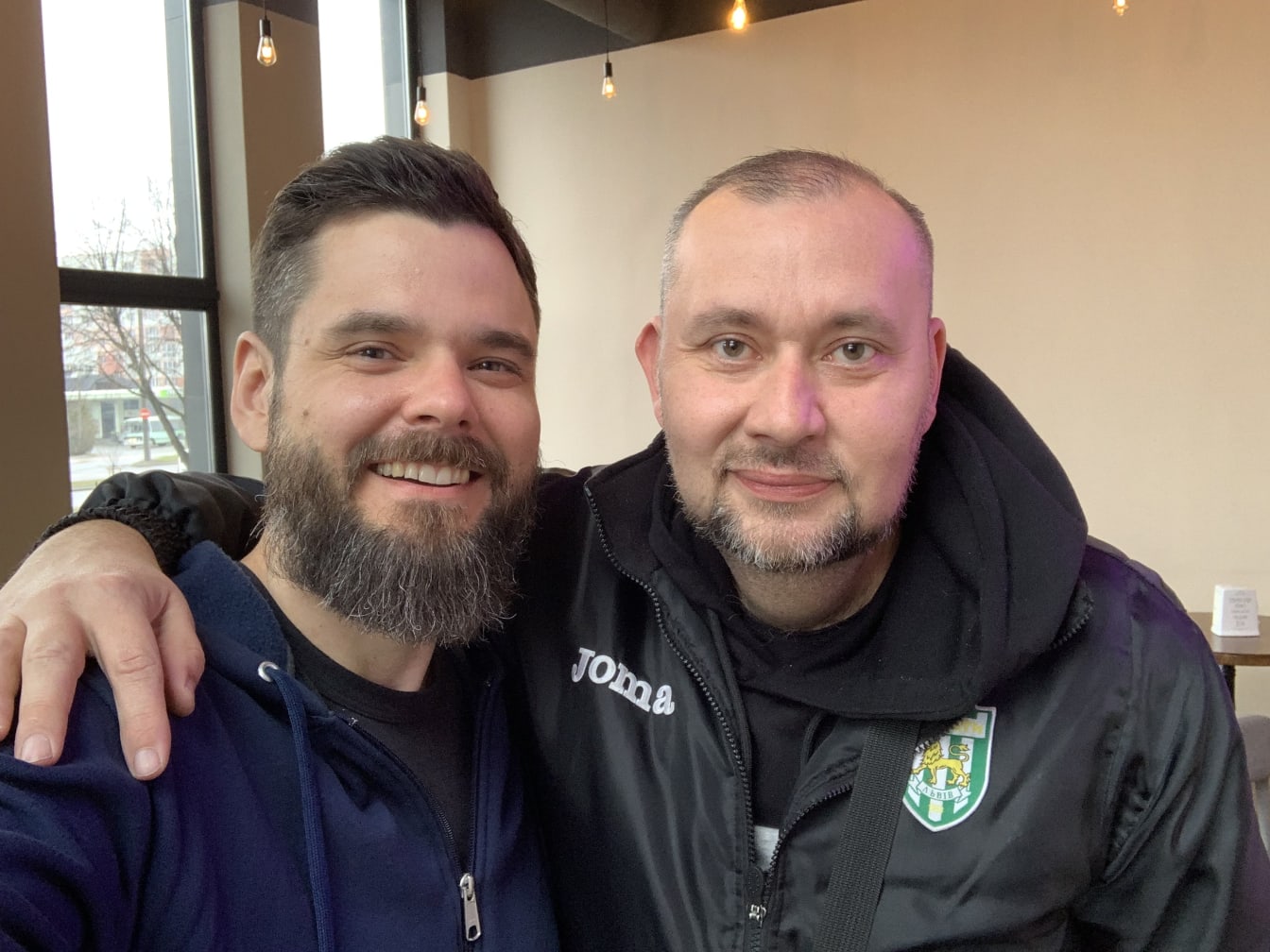 There were so many wonderful reunions in Lviv. This is my good friend Yura Petriv. His kids are abroad and he remains in Lviv.