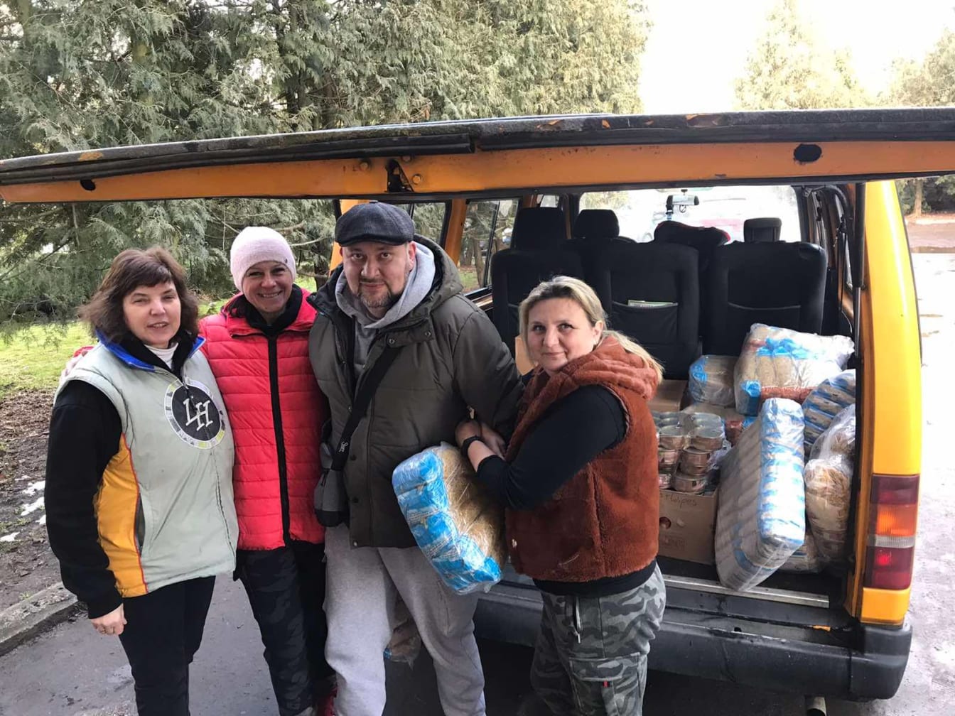 Yura also uses the van to transport humanitarian aid to organizations like the one we’ve often highlighted in Radekhiv.