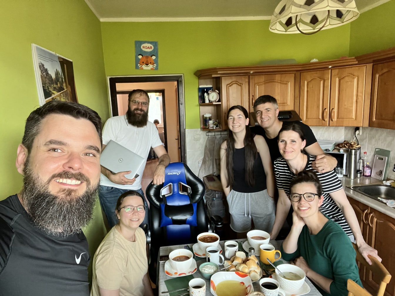 As Abbie and I were finishing our final details in Žilina, our Ukrainian friends invited us for dinner. We miss them!