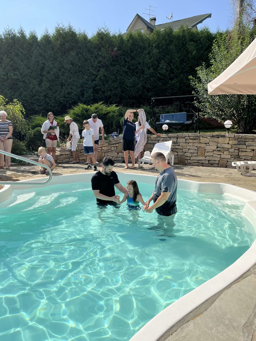 Next up, Kathryn was baptized.